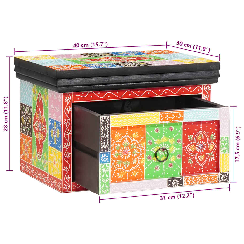 Armário de Cabeceira 2 pcs Multicolor 40 x 30 x 28 cm