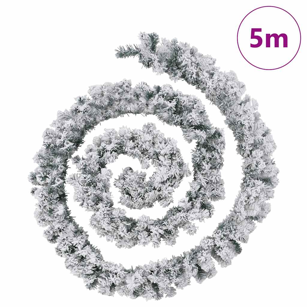 Guirlanda de Natal com Luzes LED Verde 5 m PVC