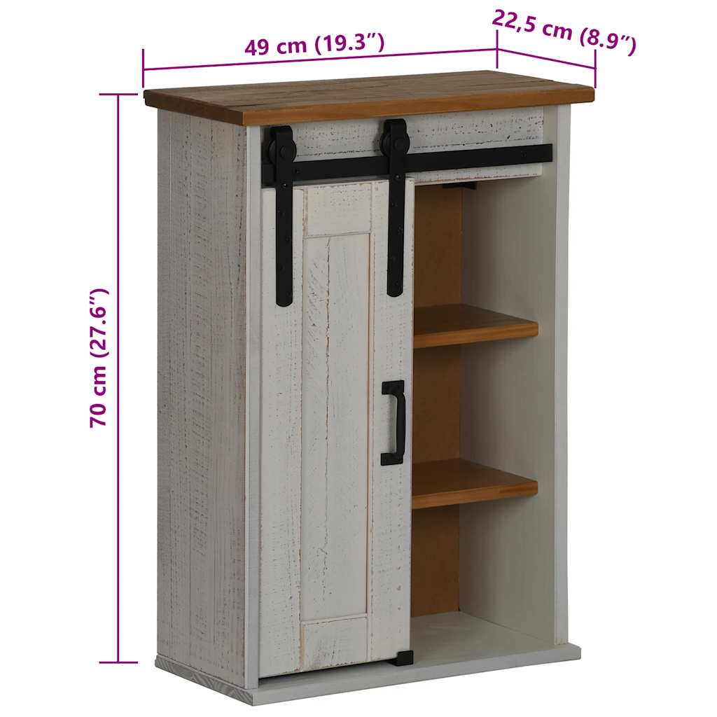 Armário suspenso HALDEN com porta de correr 49x22,5x70 cm Pinho