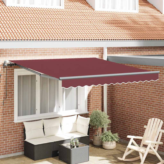 Toldo retrátil automático 300x250 cm bordô