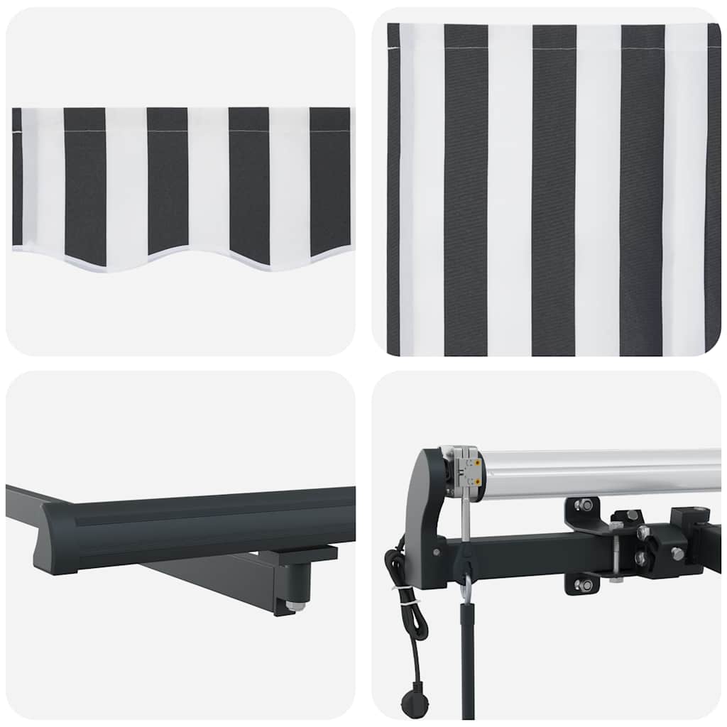 Toldo retrátil automático 400x300 cm antracite e branco