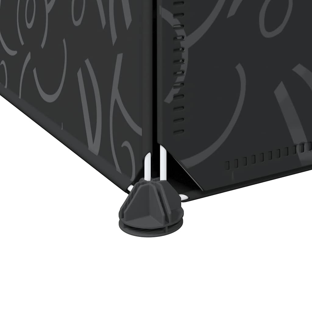 Organizador de arrumação com 12 cubos e portas PP preto