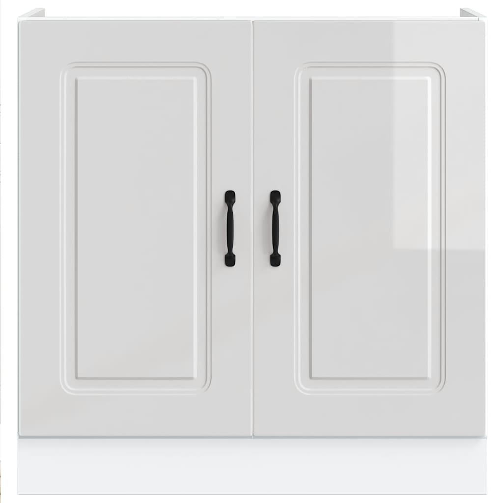 Armário baixo lavatório Kalmar branco alto brilho 80x46x81,5 cm