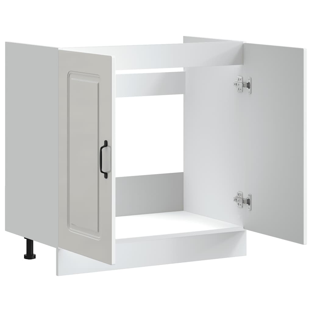 Armário baixo lavatório Kalmar branco alto brilho 80x46x81,5 cm