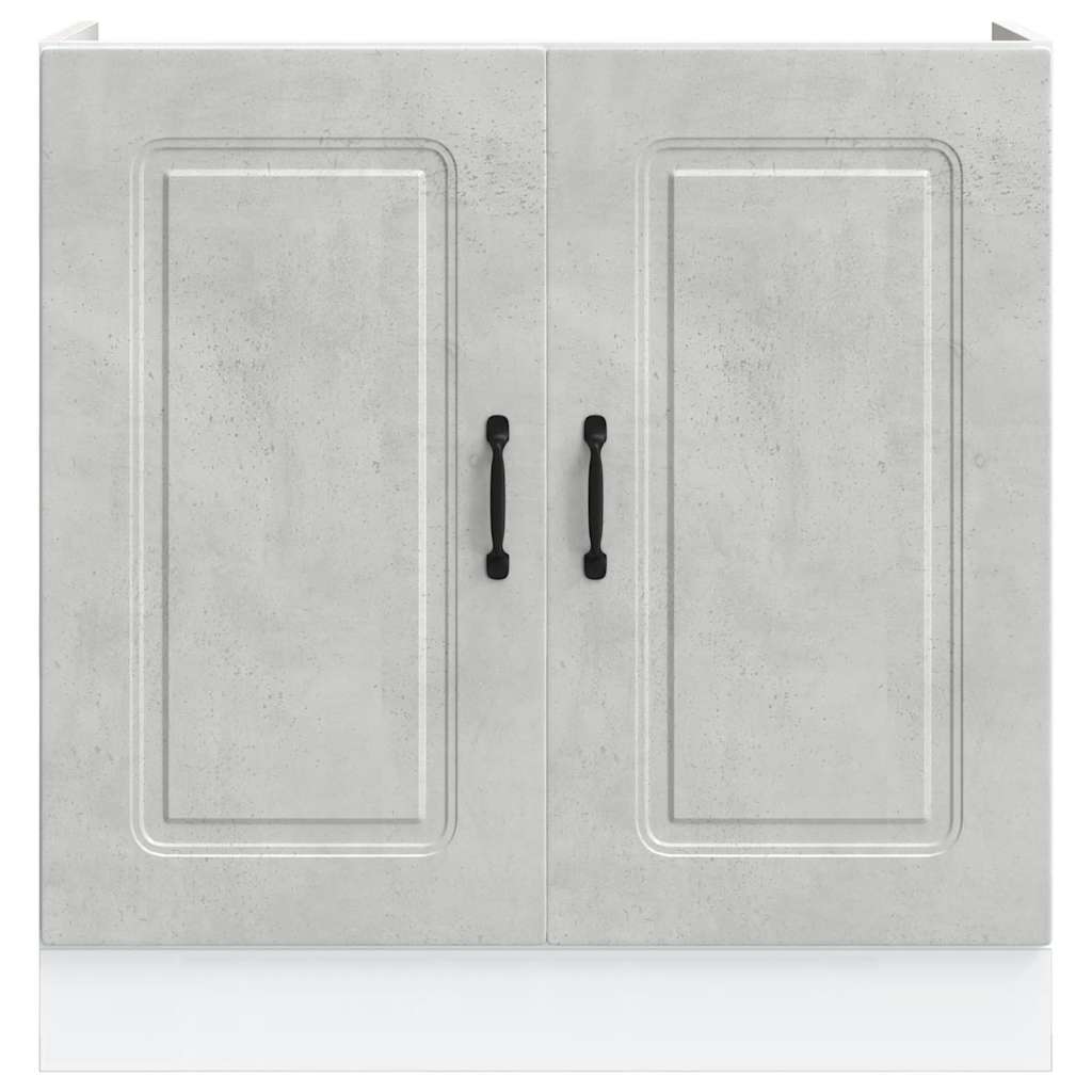 Armário baixo lavatório Kalmar 80x46x81,5 cm cinzento betão