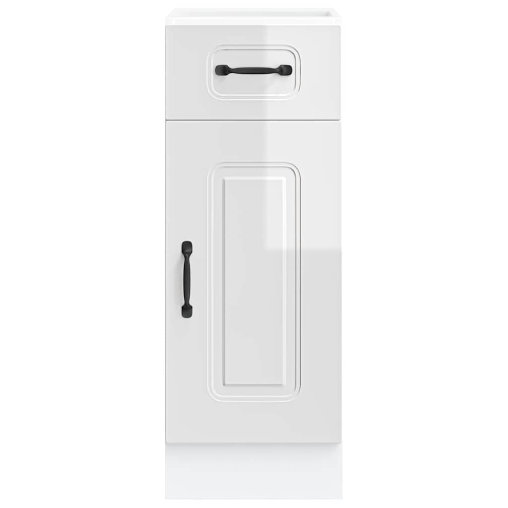 Armário de cozinha baixo Kalmar branco alto brilho