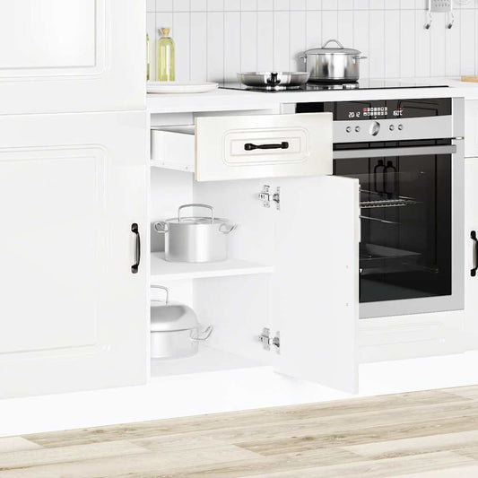 Armário de cozinha baixo Kalmar branco alto brilho