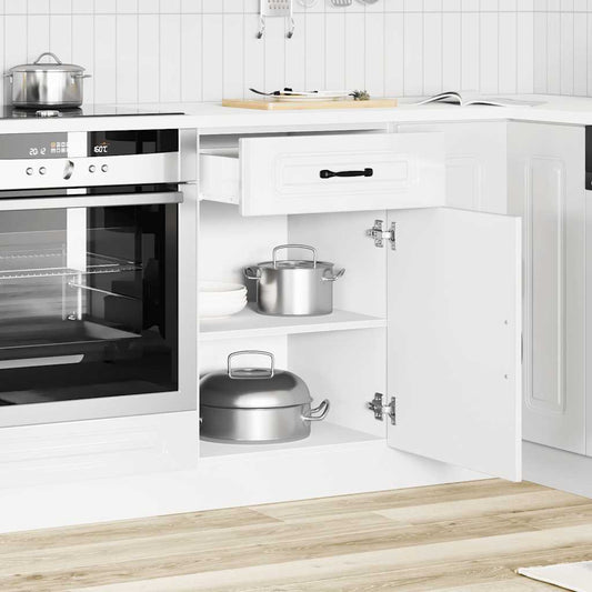 Armário de cozinha baixo Kalmar branco alto brilho