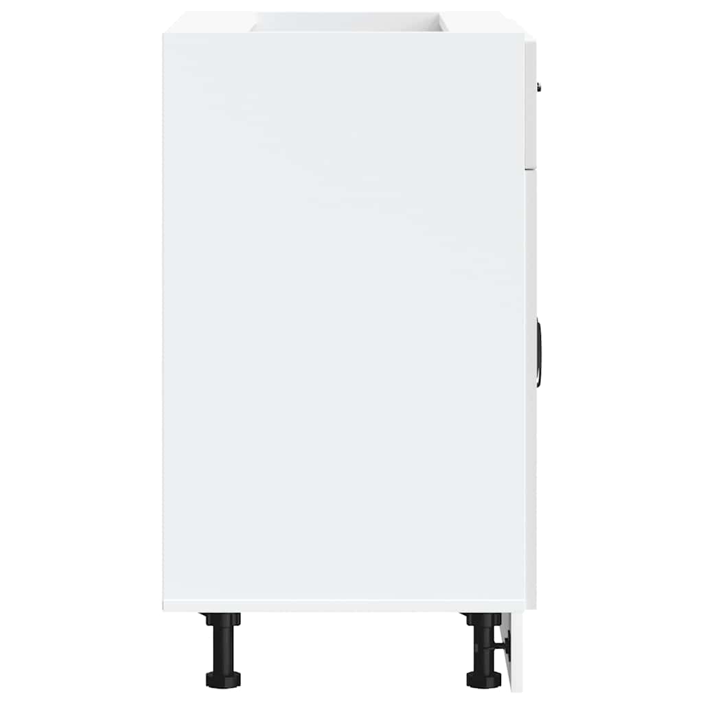 Armário de cozinha baixo Kalmar branco alto brilho