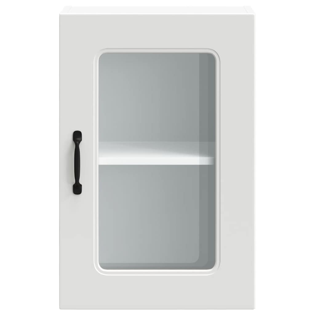 Armário de parede de cozinha porta vidro Kalmar branca