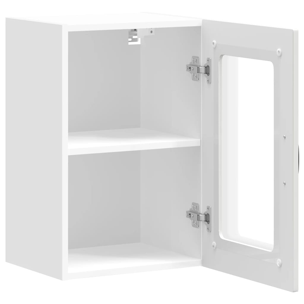 Armário de parede de cozinha porta vidro Kalmar branca