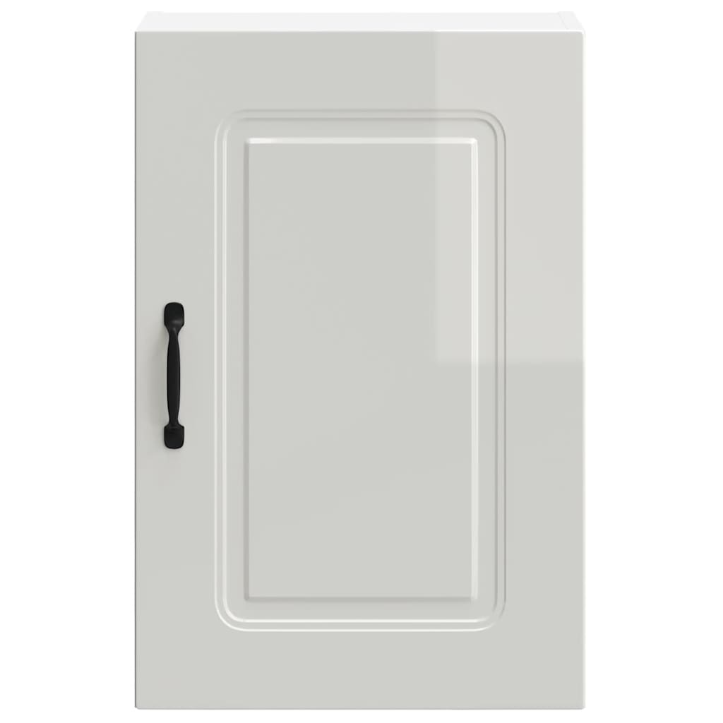 Armário de parede de cozinha Kalmar branco alto brilho