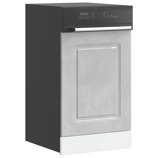 Painel máquina lavar louça Kalmar 45x1,5x67 cm cinza cimento