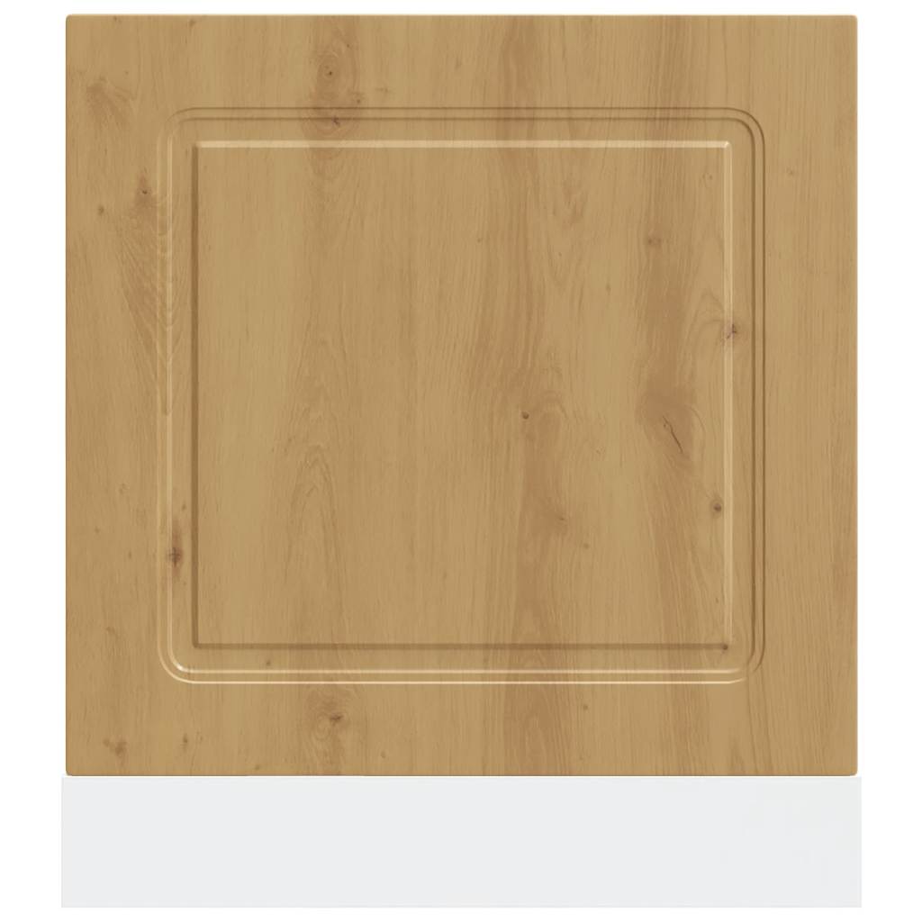 Painel máquina lavar louça 60x1,5x67 cm carvalho artesanal