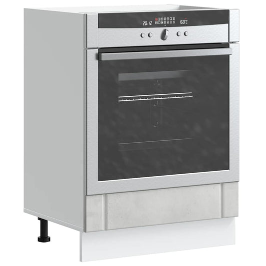 Armário Forno Lucca derivados de madeira cinzento cimento