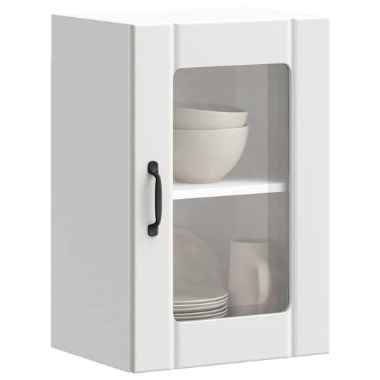 Armário de parede de cozinha porta vidro Lucca branco