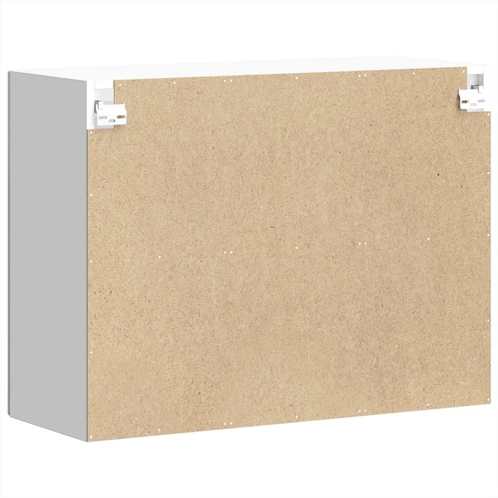 Armário de parede de cozinha porta vidro Lucca cinza cimento