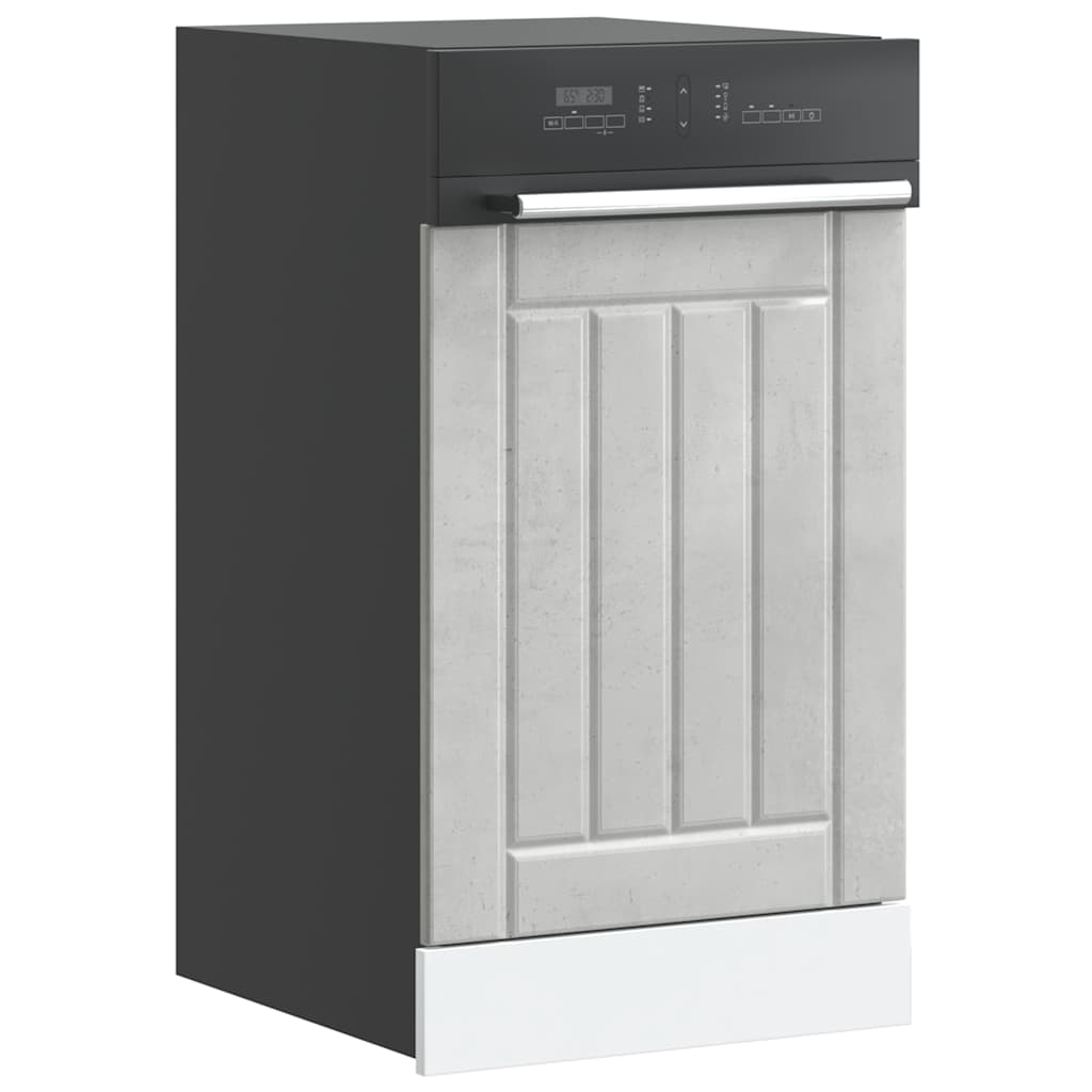 Painel máquina lavar louça Lucca deriv. madeira cinza cimento