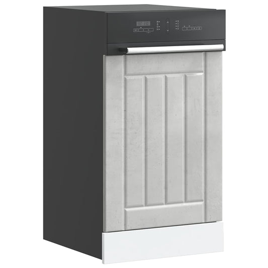 Painel máquina lavar louça Lucca deriv. madeira cinza cimento