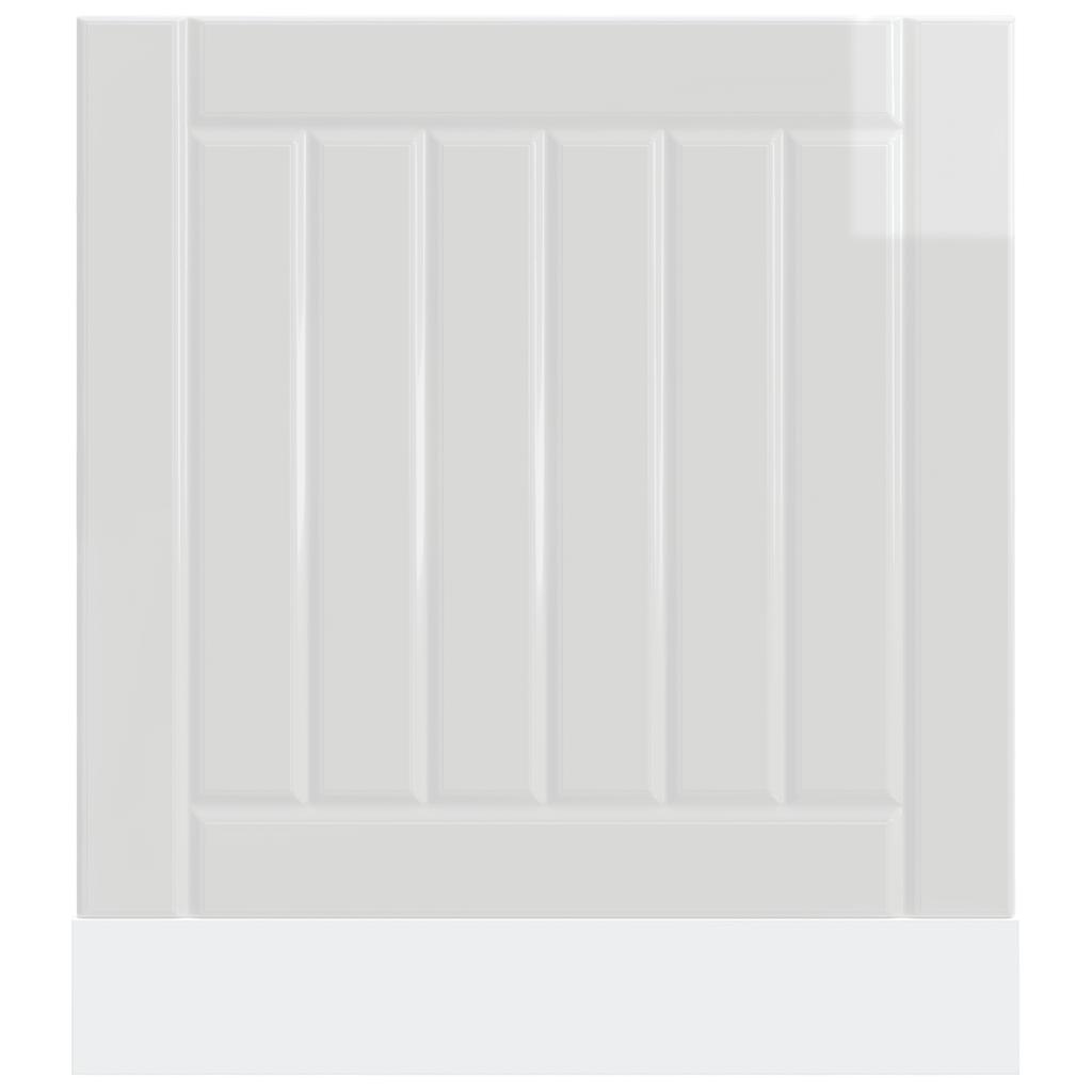 Painel máquina lavar louça derivados madeira branco brilhante