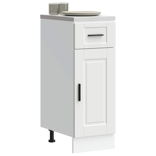 Armário base de cozinha Porto derivados de madeira branco