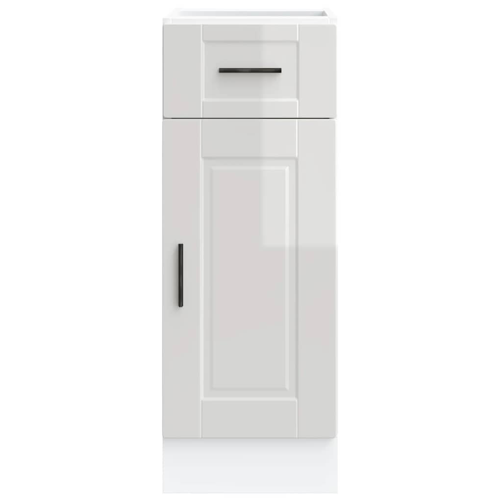 Armário base cozinha Porto derivados madeira branco brilhante