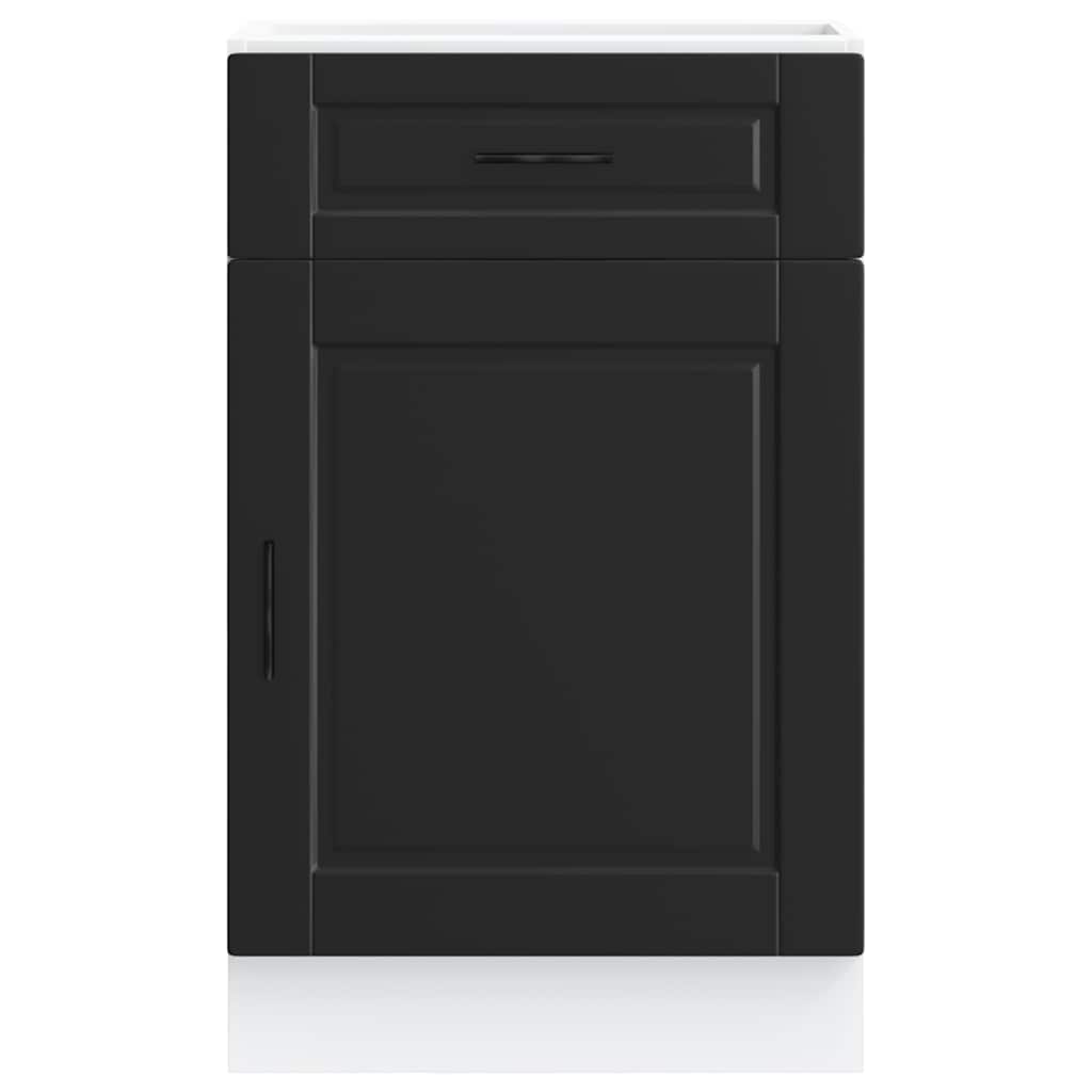 Armário base de cozinha Porto derivados de madeira preto