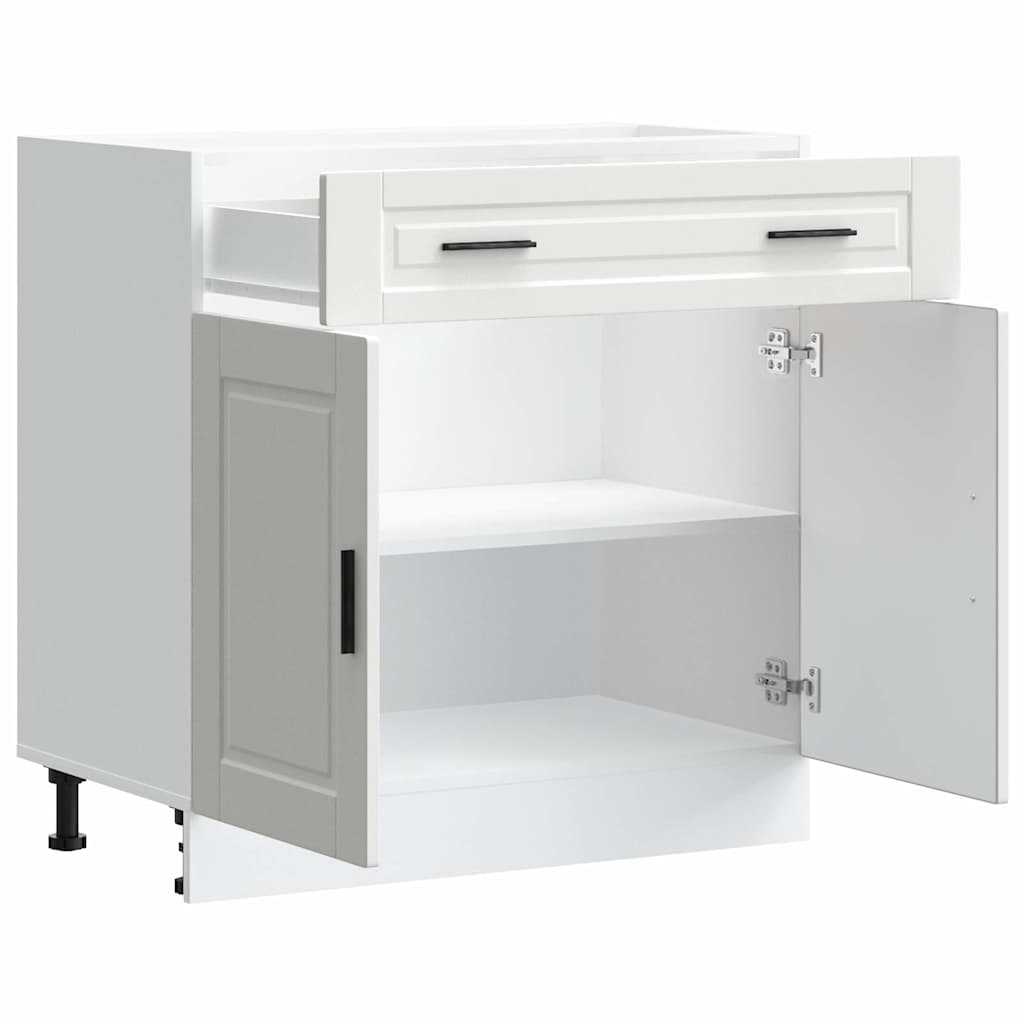 Armário base de cozinha Porto derivados de madeira branco