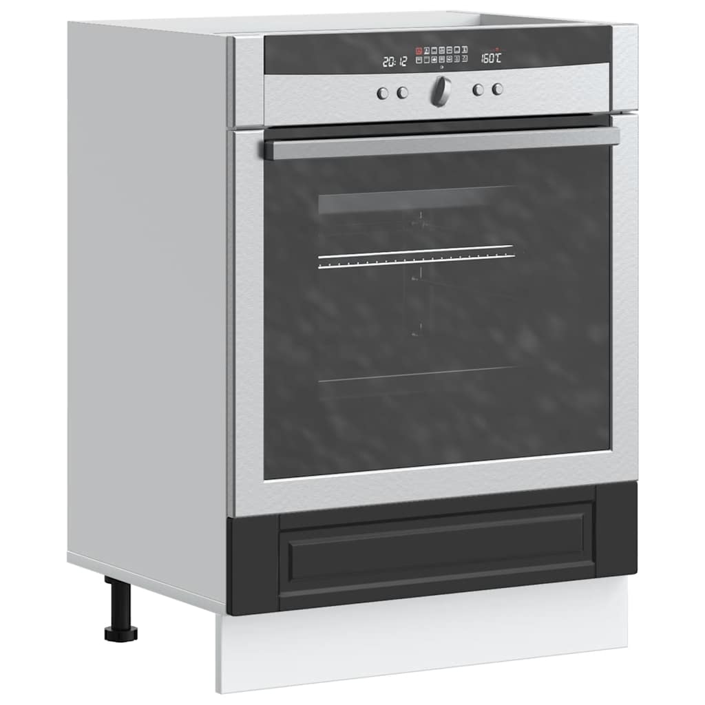 Armário forno Porto derivados de madeira preto