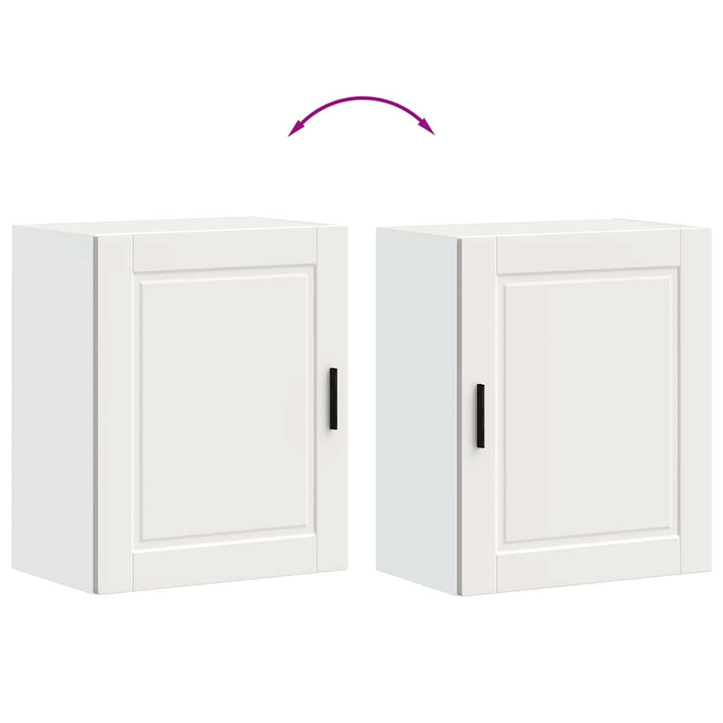 Armários parede cozinha 2 pcs Porto madeira engenheirada branca