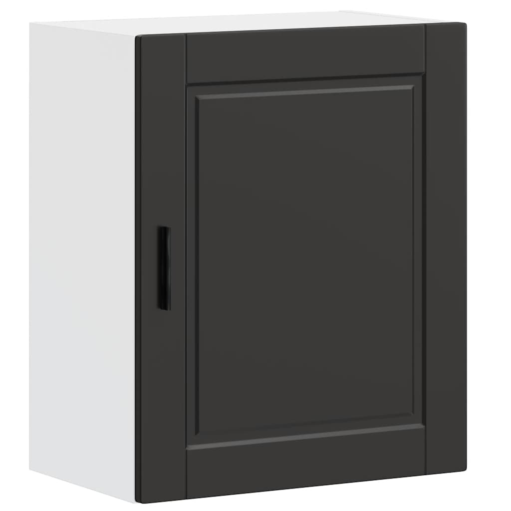 Armários parede cozinha 2 pcs Porto madeira engenheirada preto