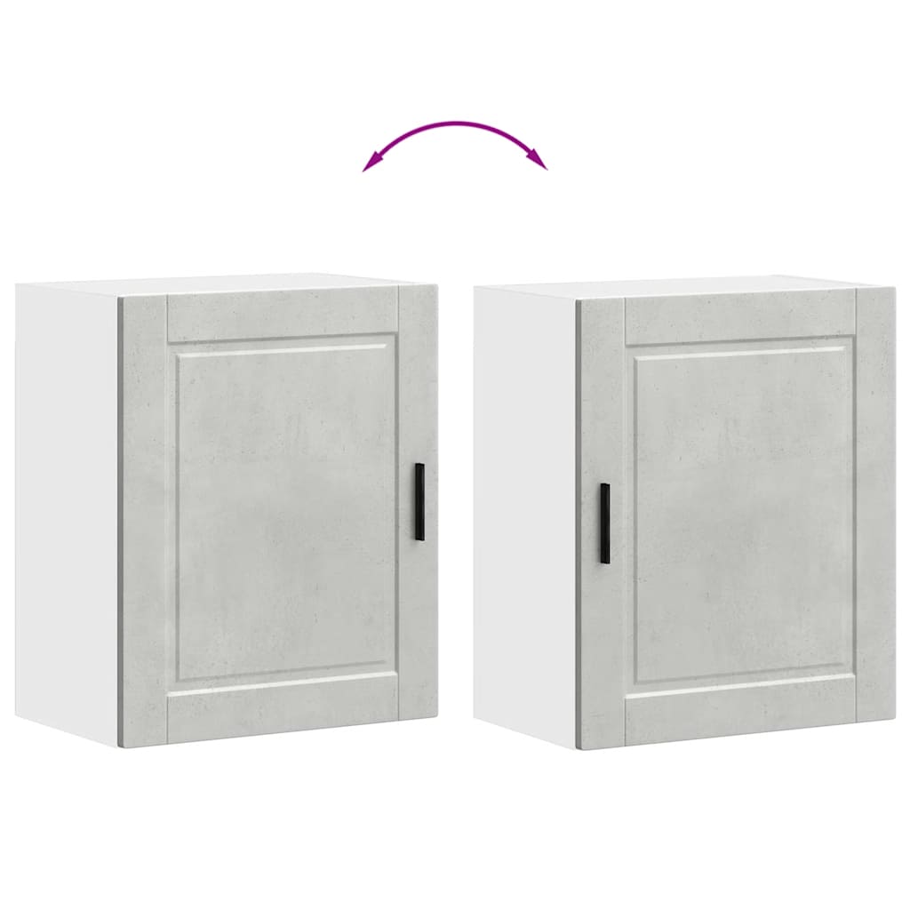 Armários parede cozinha 2 pcs Porto betão cinza