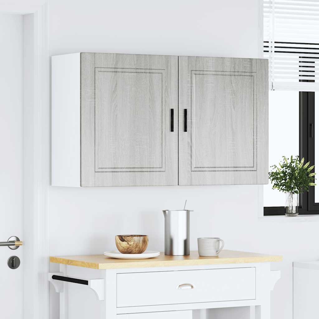 Armários parede cozinha 2 pcs Porto sonoma cinza