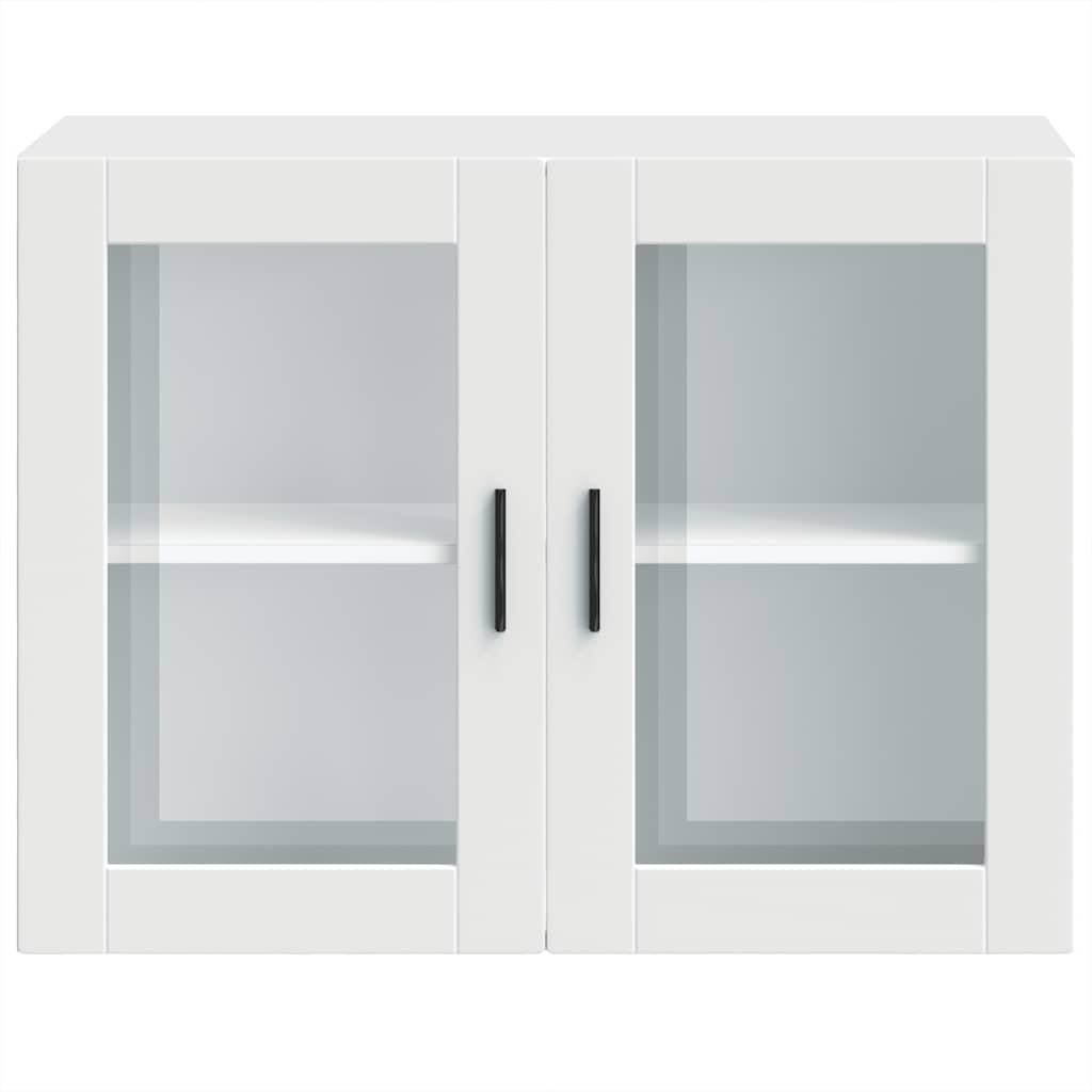 Armário de parede de cozinha com porta de vidro Porto branco