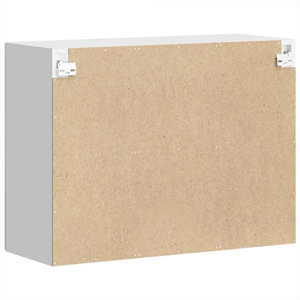 Armário de parede de cozinha com porta de vidro Porto branco