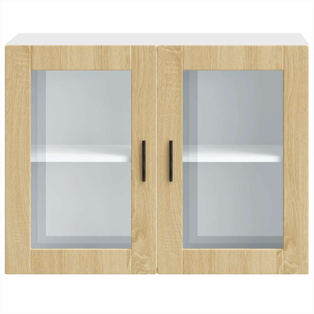 Armário de parede de cozinha porta vidro Porto carvalho sonoma