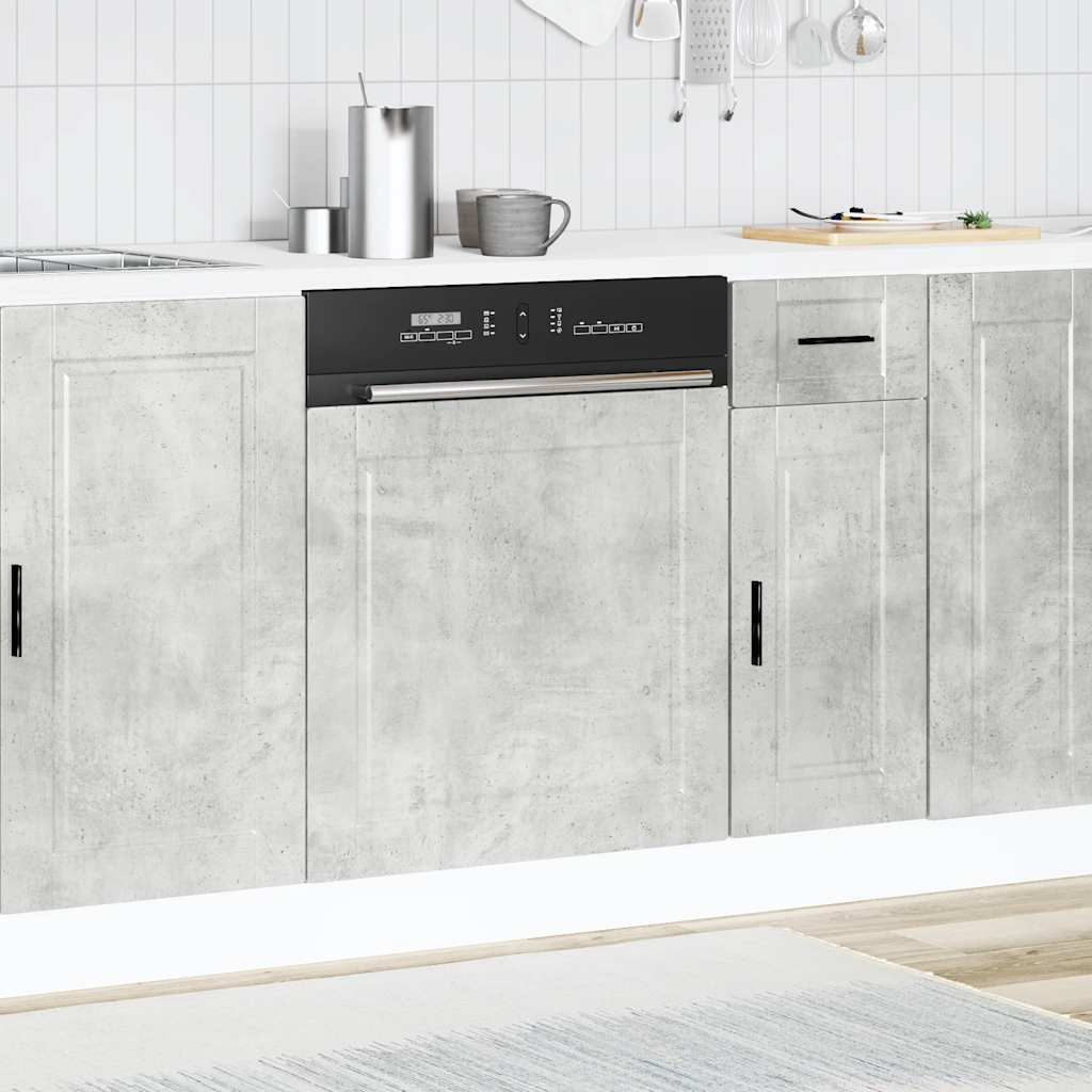 Painel máquina lavar louça Porto betão cinzento 60x1,5x67 cm