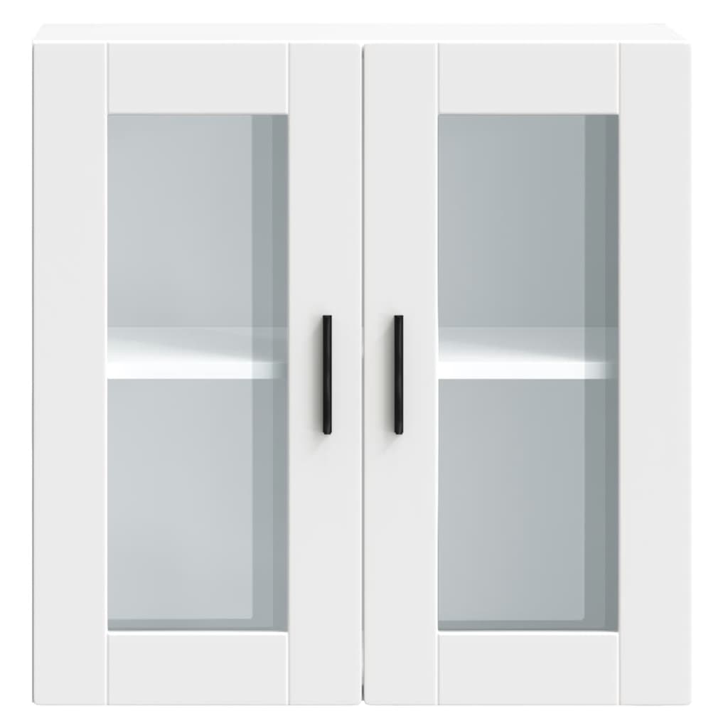 Armário de parede de cozinha com porta de vidro Porto branco