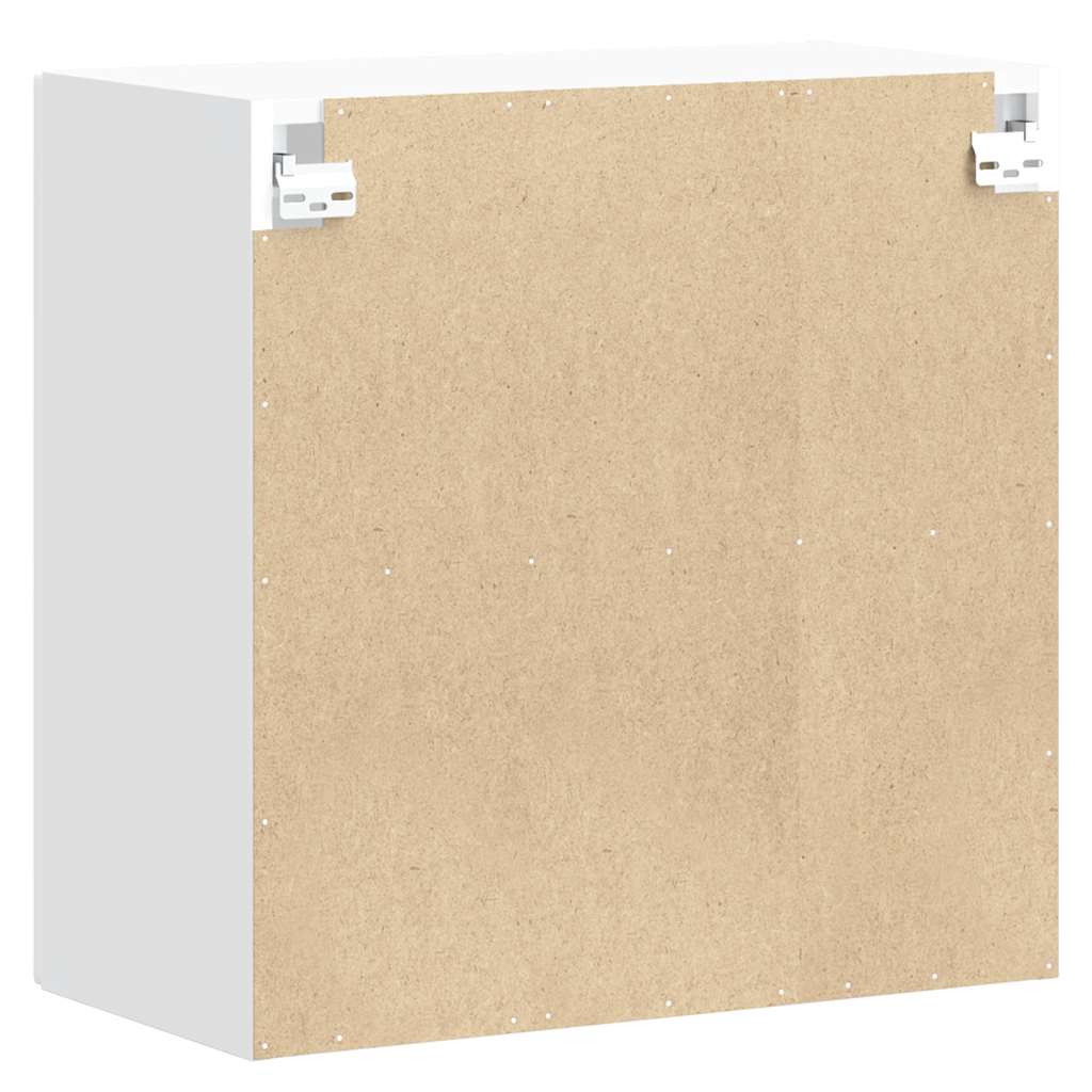 Armário de parede de cozinha com porta de vidro Porto branco