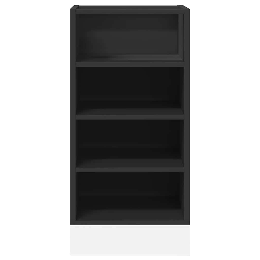 Armário inferior “Riga” 40x44,5x81,5cm derivados madeira preto