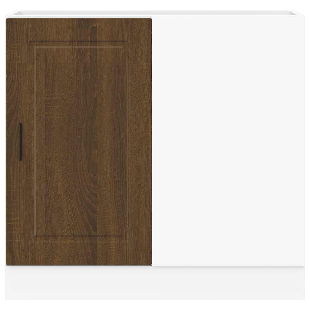 Armário base cozinha Porto derivados madeira carvalho castanho