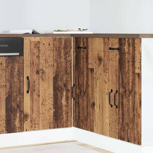 Armário cozinha baixo Kalmar madeira artificial madeira velha