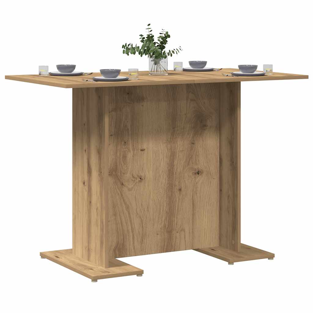 Mesa de jantar 110x60x75cm derivados madeira carvalho artisiano