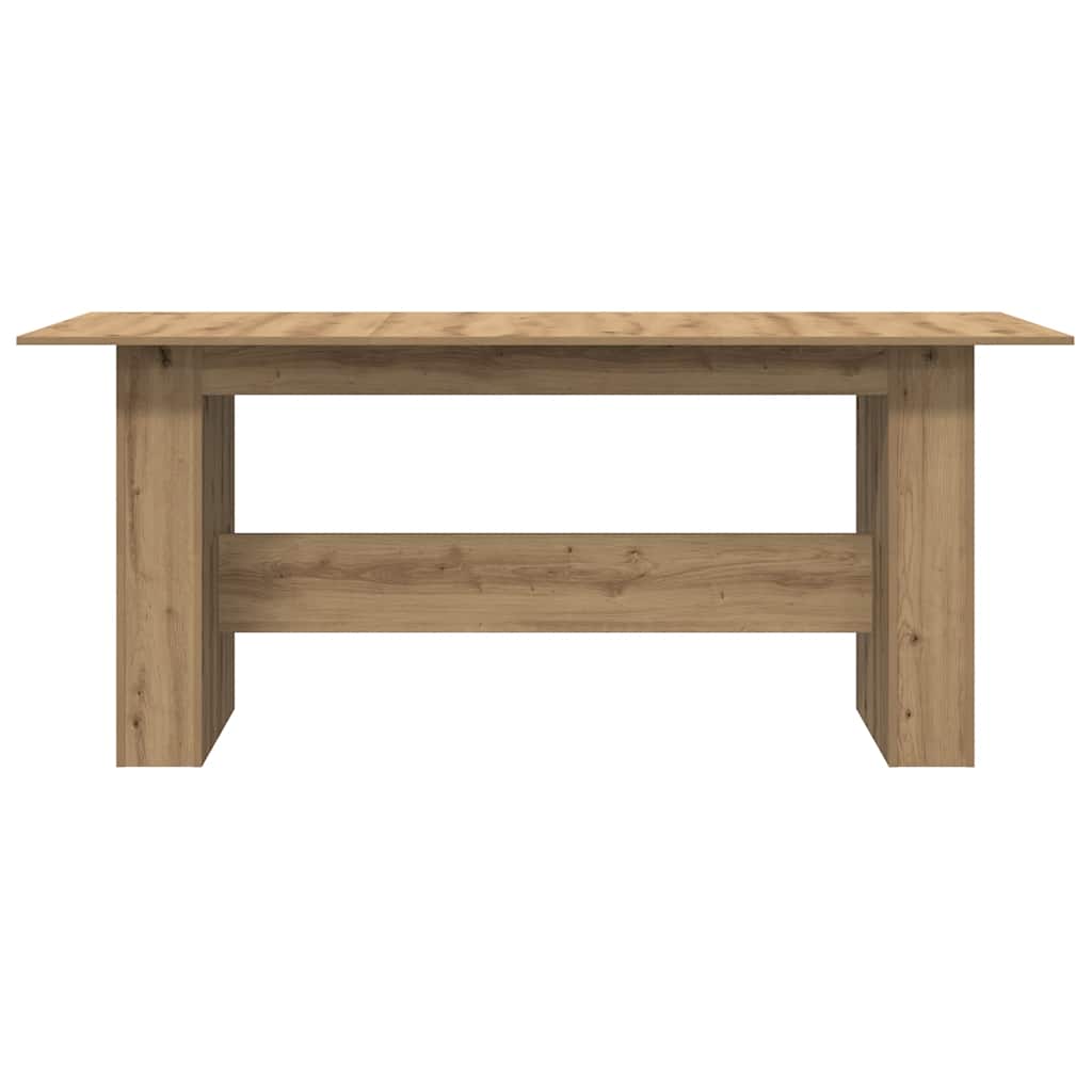 Mesa de jantar 180x90x76cm derivados madeira carvalho artisiano