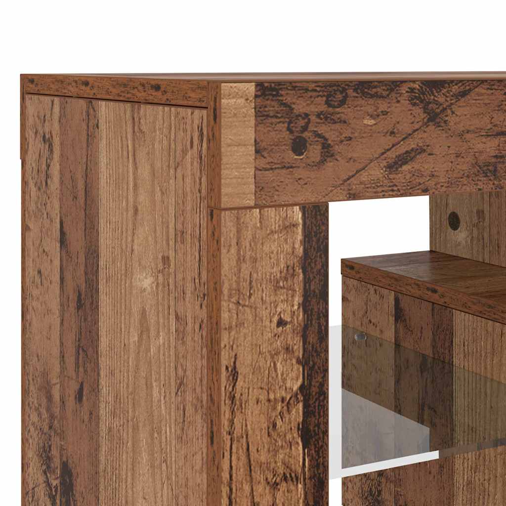 Móvel de TV com luzes LED derivados de madeira madeira velha