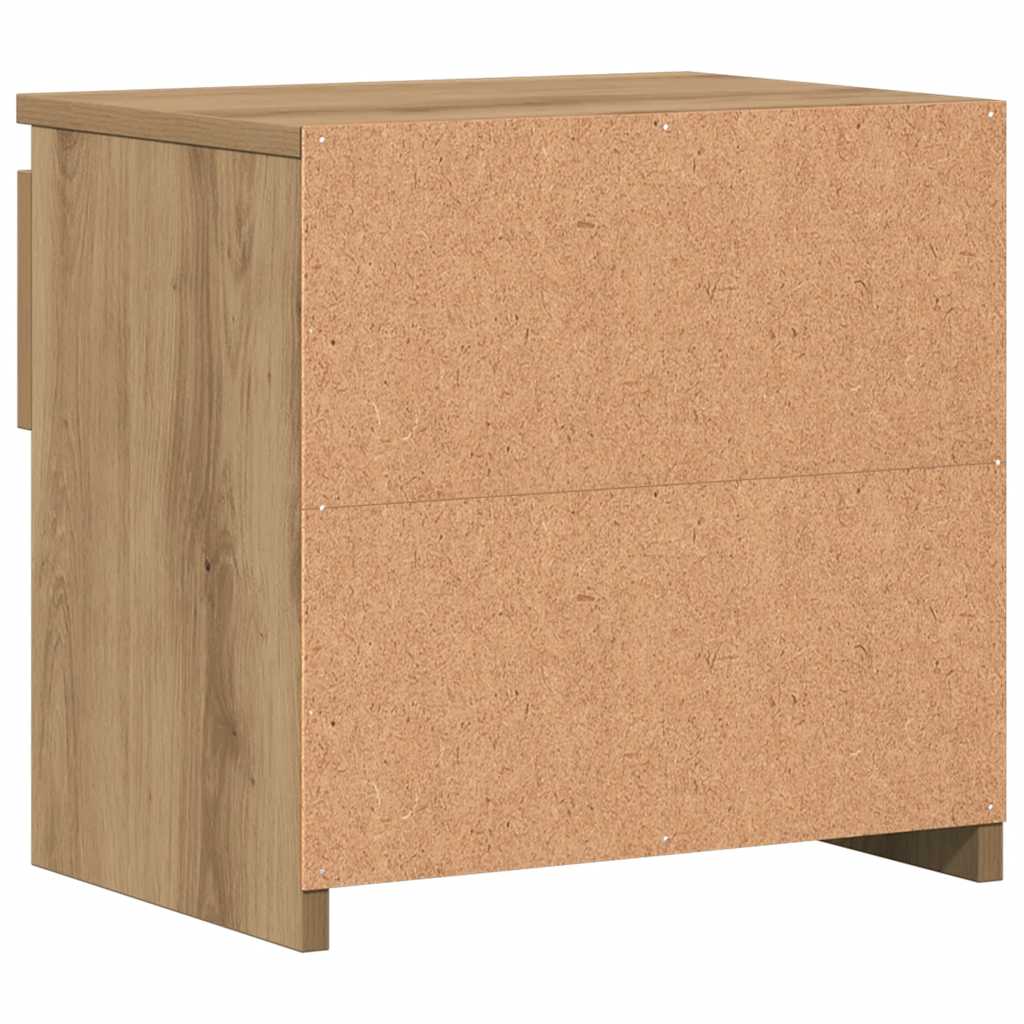 Mesa cabeceira 40x30x39 cm derivados madeira carvalho artisiano