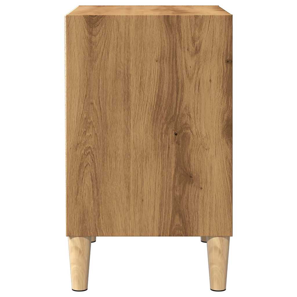 Mesa de cabeceira em carvalho artesanal 40x30x50 cm