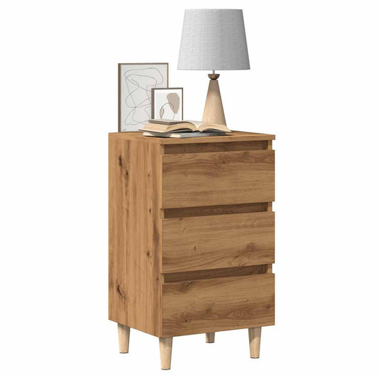 Mesa cabeceira 40x35x69 cm derivados madeira carvalho artisiano
