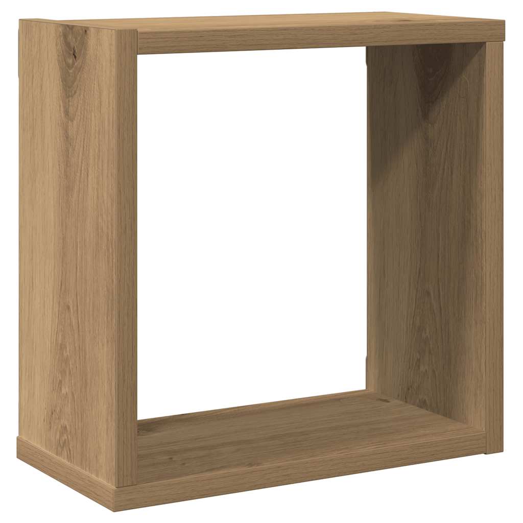 Prateleiras cubo 6 pcs derivados de madeira carvalho artisiano