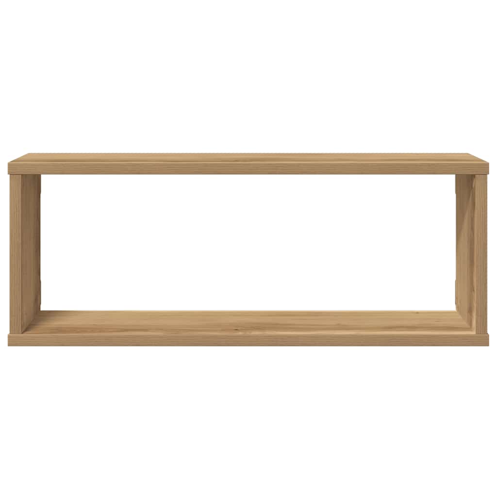 Prateleiras parede cubo 4 pcs deriv. madeira carvalho artisiano